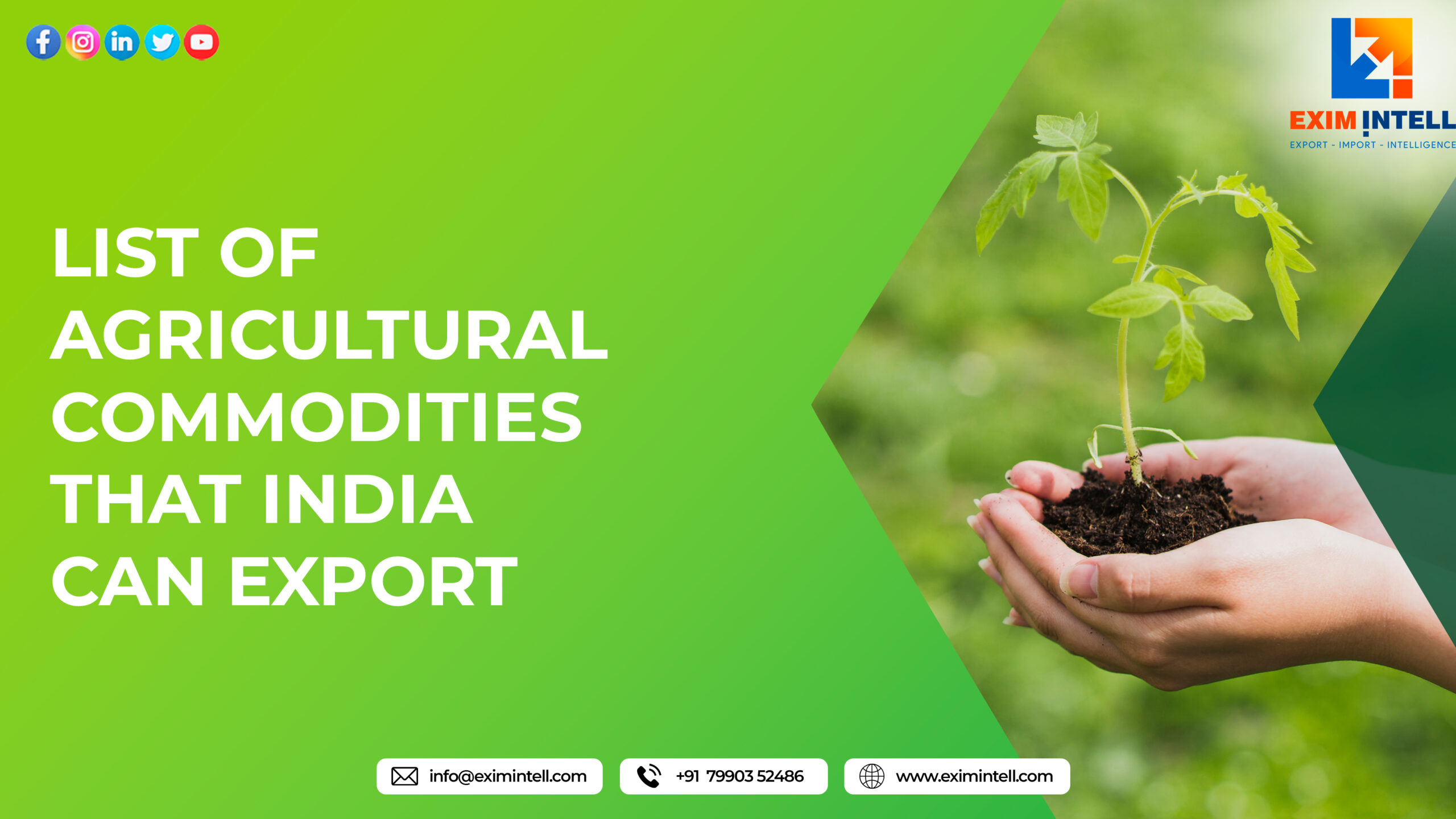 List of agricultural commodities that India can export